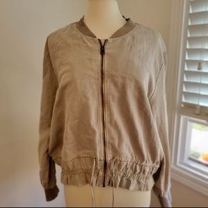 Lucky Brand Linen Zip-up Jacket